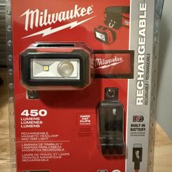 Lampara milwaukee de trabajo y lampara para cabeza