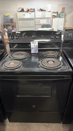 Black Electric Coil Range Stove