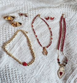 Gold tone costume jewelry