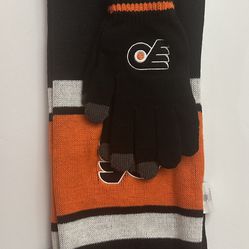 Brand New Philadelphia Flyers Fan Favorites Scarf & Glove. NWT.