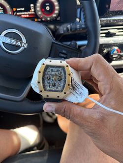 Invicta Skeleton Chronograph Watch Gold Tone Case