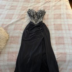 Black corset dress