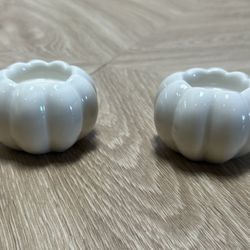 Pumpkin Tea Light Candle Holders (Set of 2)
