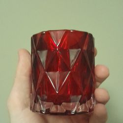 Red Antique Glass Cup