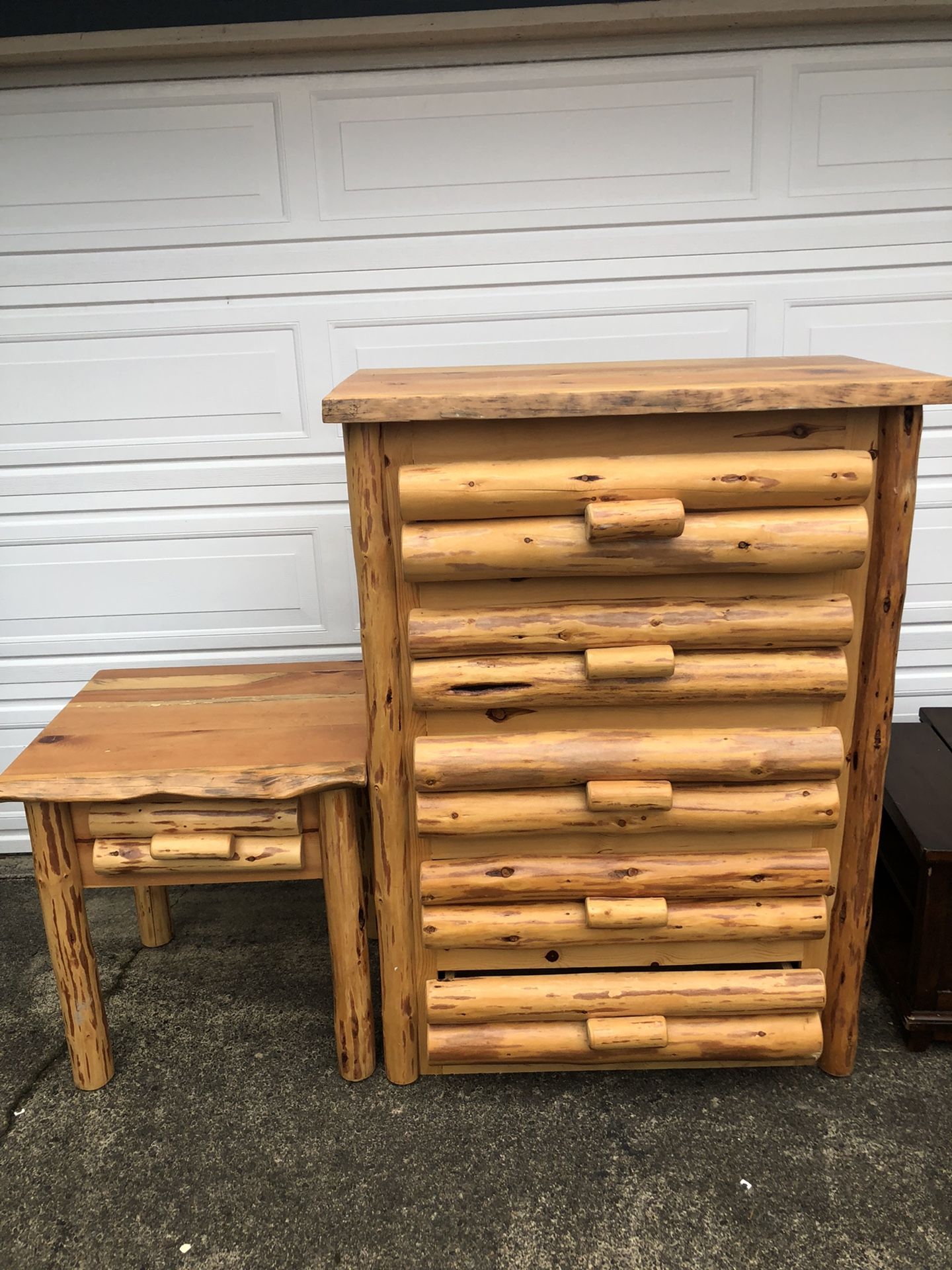 Log Cabin Dresser And Night Stand