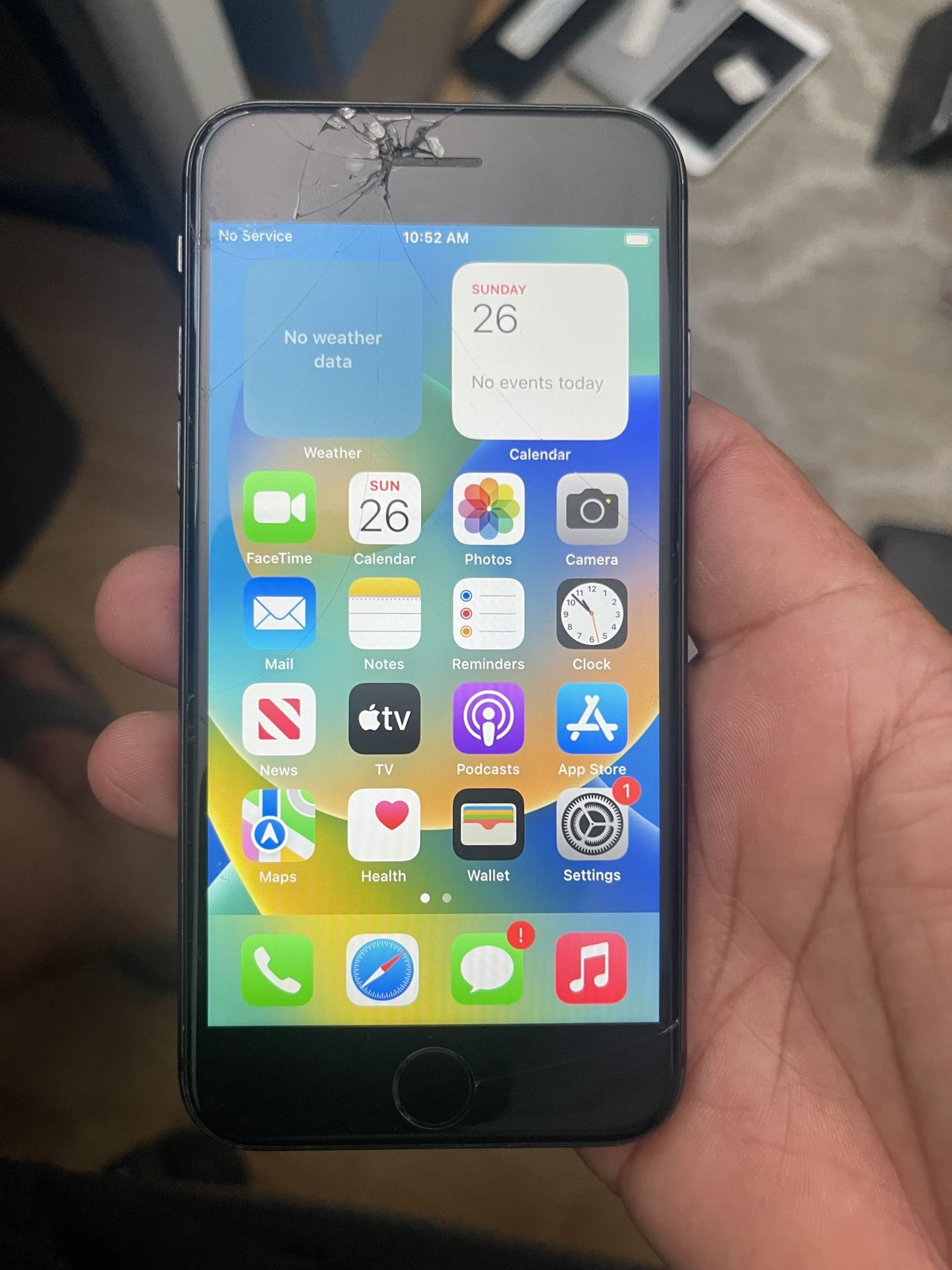 iPhone 8 64gb Factory Unlocked. Cracked Front And Back. Still Working Excellent