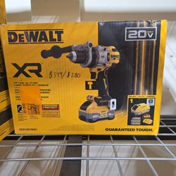DEWALT 20V MAX XR 1/2 Inch Cordless Hammer Drill Kit with 8AH Battery and Charger (DCD1007WW1)