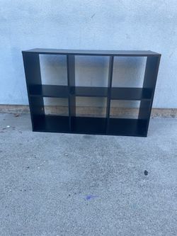 Black 6 Cube Shelf Unit