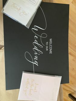 Wedding Sign and Bridesmaid cards