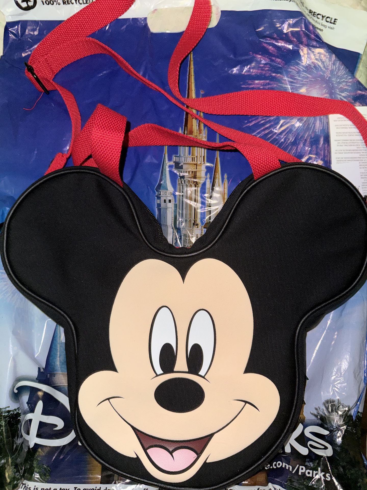 New 2026 Disney Parks Mickey Mouse Mini Face Tote Bag Crossbody NEW