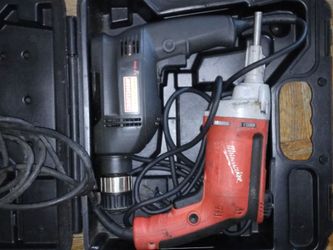 Milwaukee Corded Drill in Hard Case and more