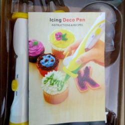 NIB Frosting Decorating Kit Cookies Cupcake Icing Tips Color Instructions Recipe