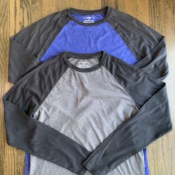 Urban Pipeline Ultimate Tee Bundle Men's Long Sleeve Raglan Shirts Blue Gray S