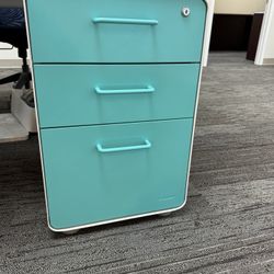 Poppin Office Furniture. File Cabinets, Desk and Chairs 