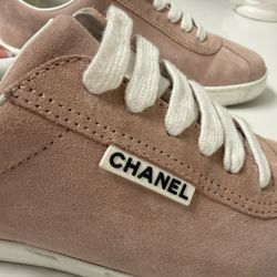 Chanel Pink Suede Sneakers Women’s Size 7