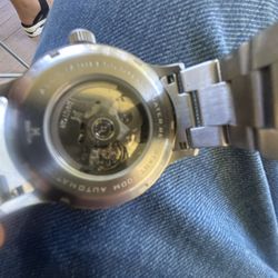 Heritor Automatic Oscar Semi-Skeleton Bracelet Watch - Blue/Silver - HERHS1009