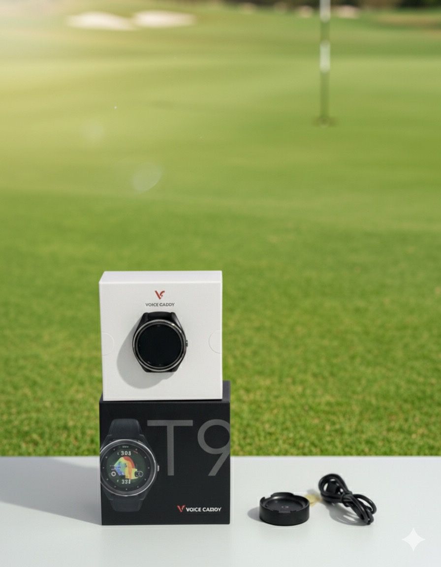 "Voice Caddie T9 Premium Golf GPS Watch - Black - New - Complete in Box"