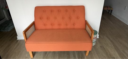 Orange Love seat from Wayfair