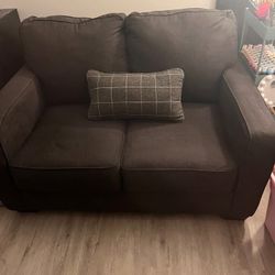 Dark Grey Couch With Pull Out Twin Bed
