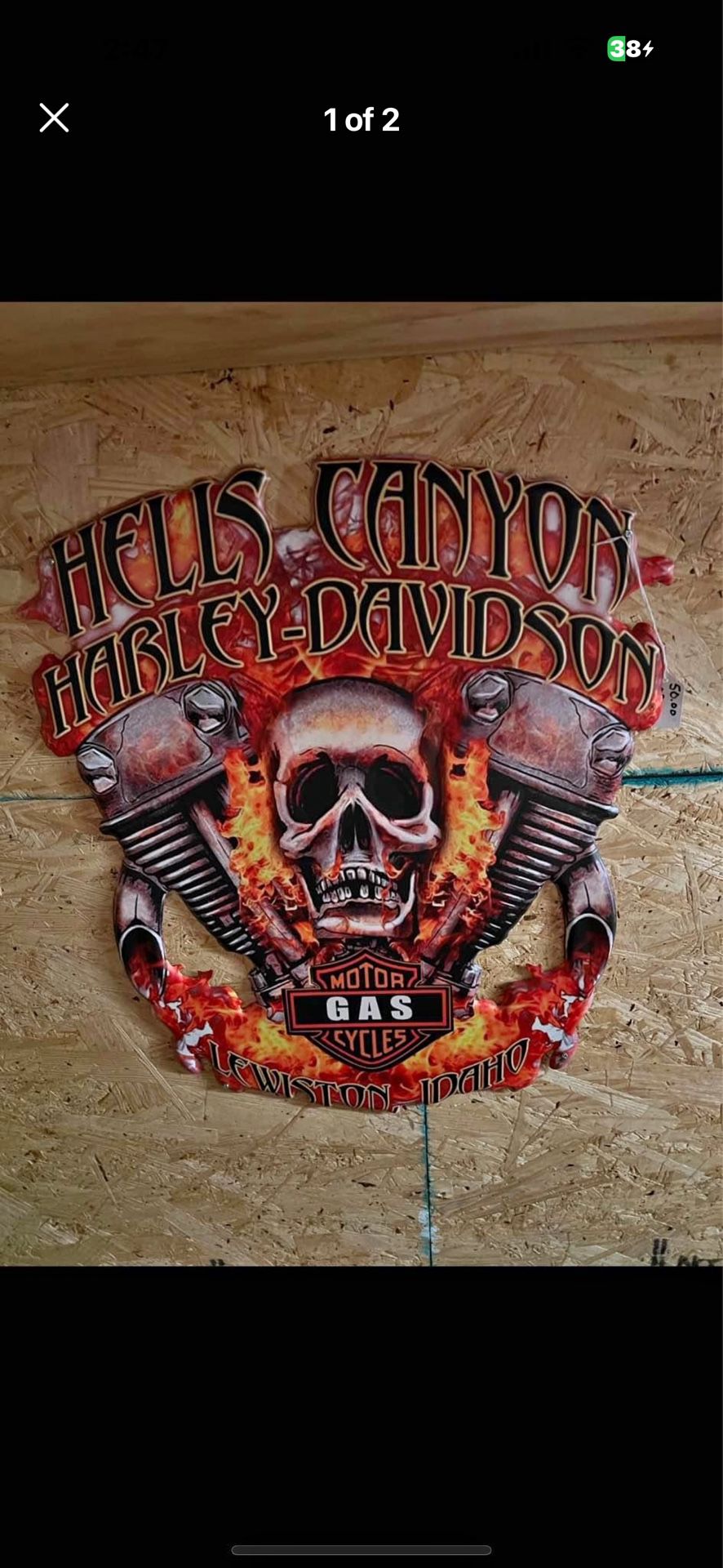 Large Harley Davidson sign