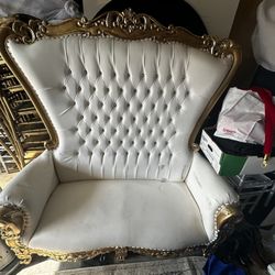 Gold And White Wedding/Event Thorn Chair