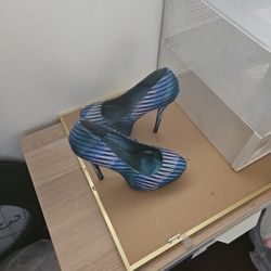 Metallic BLUE Heels