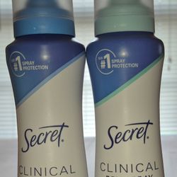NEW! Secret Clinical Dry Spray $6.each or $9. for both. 