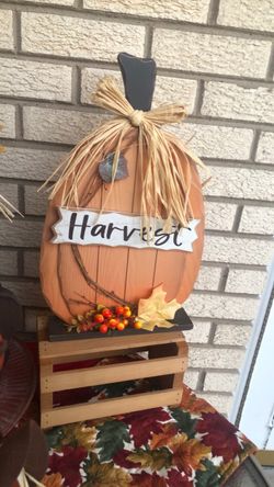 Wooden pumpkin
