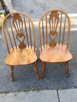 Very nice hardwood two chairs