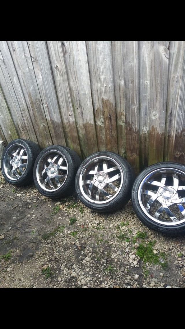 18 inch chrome rims and tires