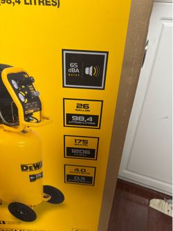 DEWALT 26 Gal. 175 PSI Ultra Quiet Portable Electric Air Compressor