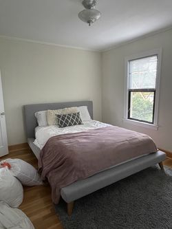 West Elm Queen Size Bed Frame and Mattress