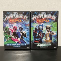 Power Rangers SPD DVD Bundle Stakeout Volume 2 Zapped Vol 5 Series Disney 2005