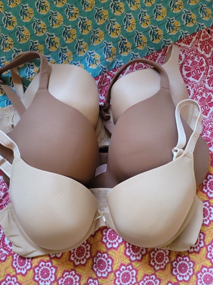 3 Cacique Lane Bryant Nude Bras Size 36DD 38D