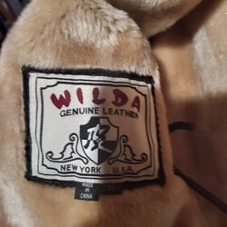 Womens Authentic Black Leather Winter Jacket Like New Size Small Make Offer