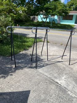 2 Portable Black Beauty Clothing Rack At 40 Dollar Each One