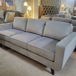 Grey Mid-Century Modern Sofa