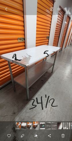 Stainless steel tables