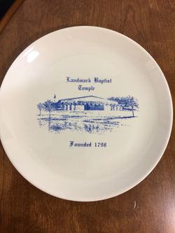 Land Mark Baptist Temple plate