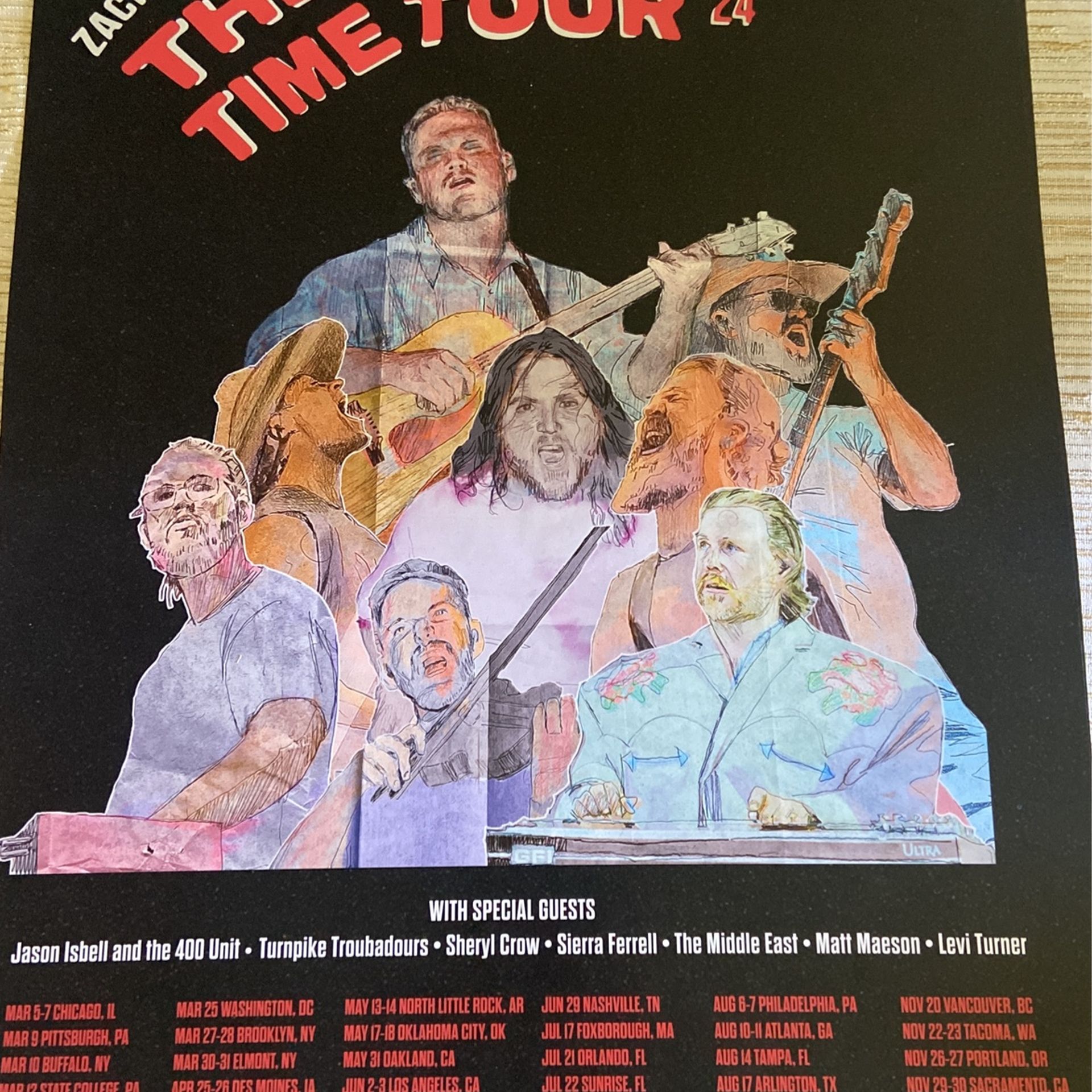 Zach Bryan Tour Poster