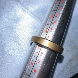 Tungsten Yellow Wedding Band SIZE 9.75