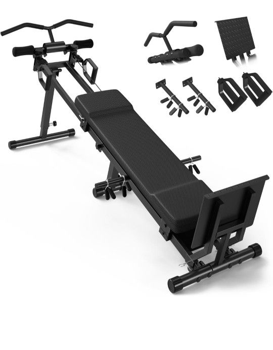 GMWD Total Home Gym with Detachable Footplate,Swing Attachment and Weight Holder,Versatile Total Body Training Machine for Home Gym Workout