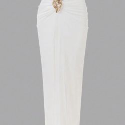 Medium See Through Sheer White Cover Up Skirt 