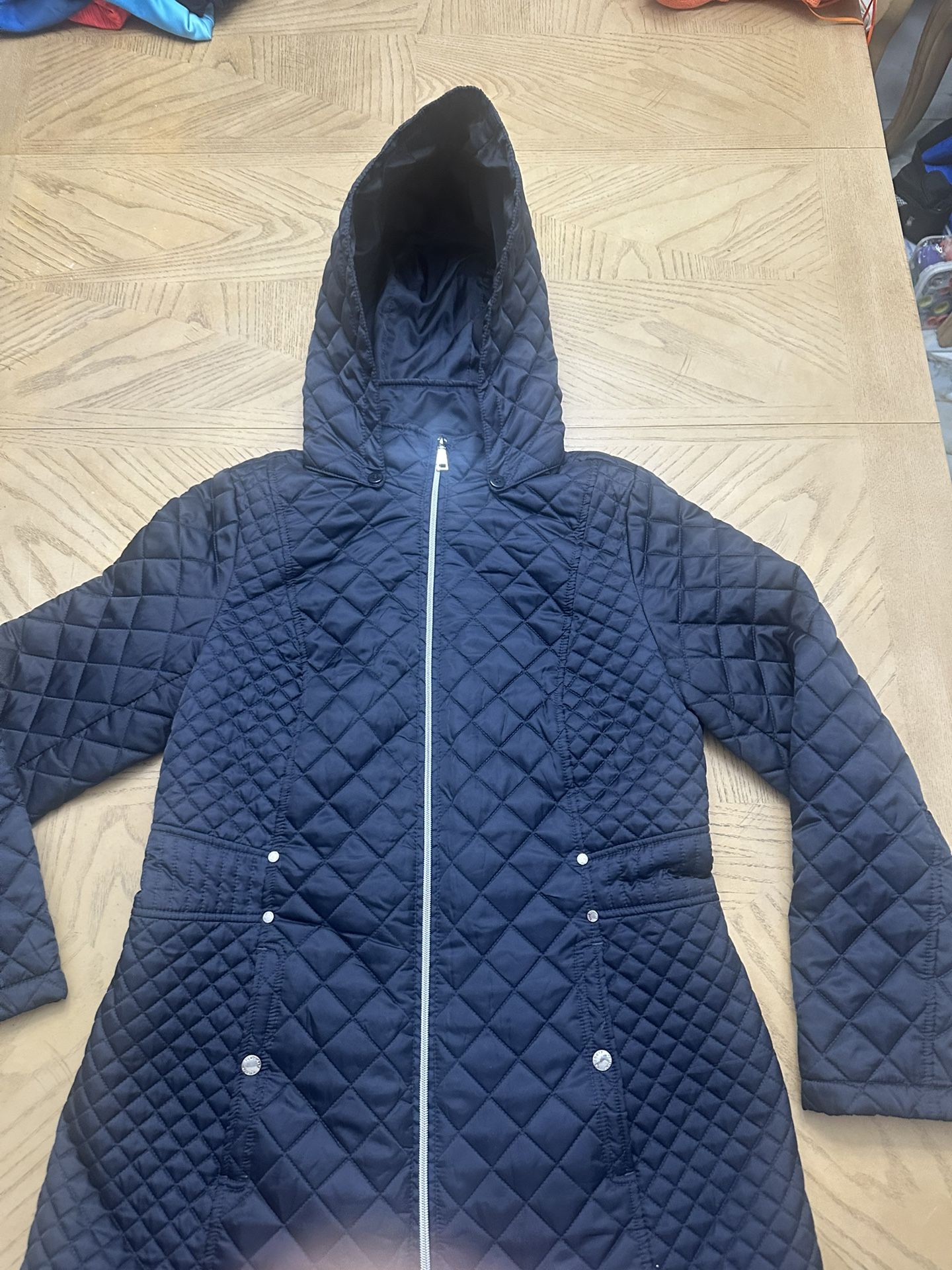 Womens "Laundry by Design" Lightweight Hooded Quilted Coat Size Large