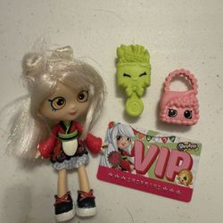 Shopkins Shoppie Doll w/ Accessories + VIP Card – Great Condition!