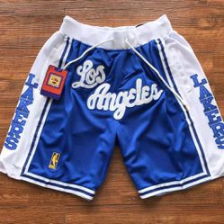 Lakers Blue Shorts Brand New With Tags 