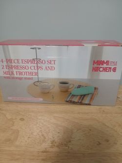 Miami Style Kitchen 4-Piece Espresso Set