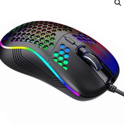 RGB LED Wired Optical USB Gaming Mouse - 7200 DPI, Ergonomic Shape, 7 Buttons, C