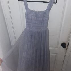 Windsor Springy Dress Long Size Small Light Blue Color 