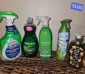 Household bundle: Scrubbing bubbles, palmolive, method, febreeze and softsoap
